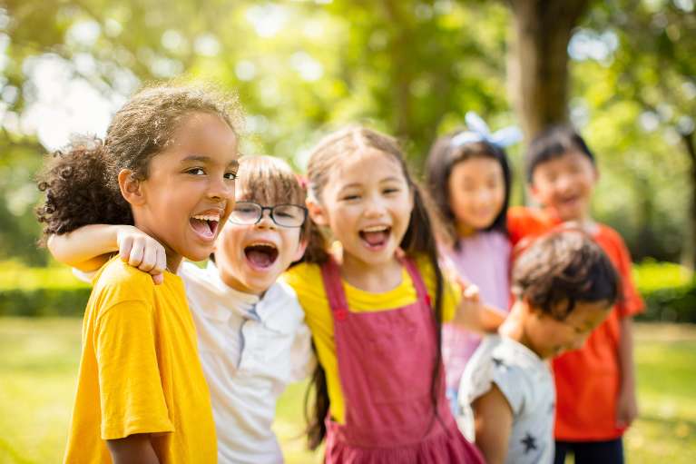 Kids smiling after dental appointment in Elk Grove Village, IL