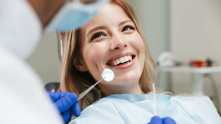 Patient undergoing Dental Cleaning in Elk Grove village