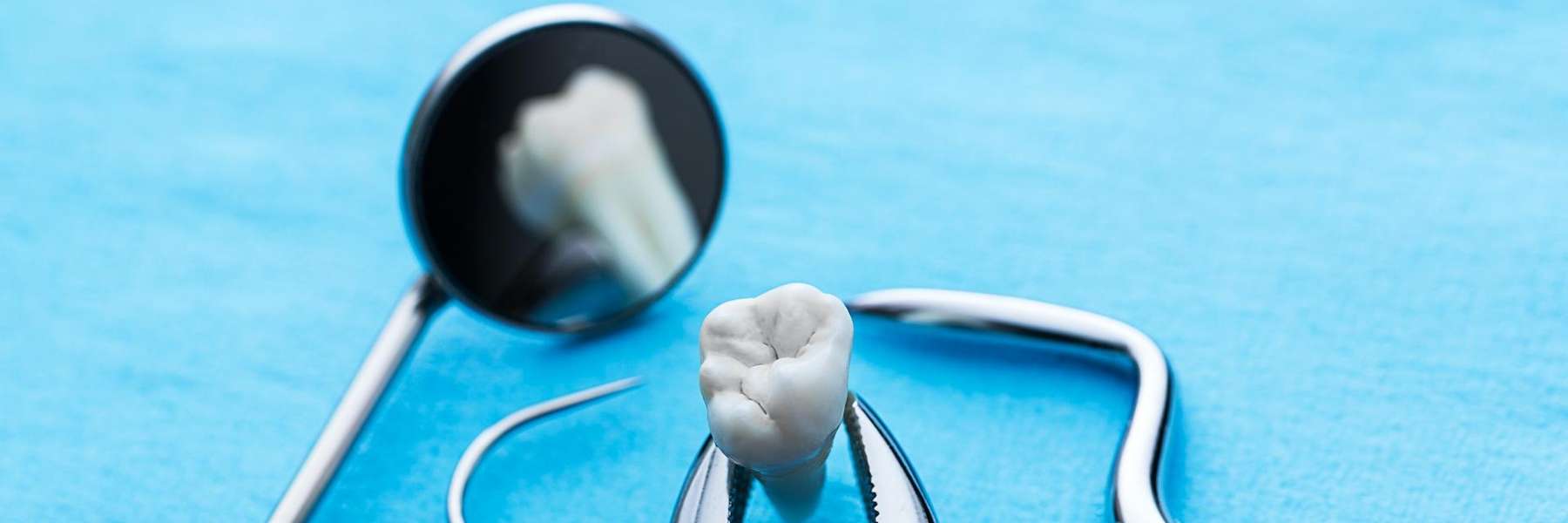 A picture teeth extraction tools and a tooth in Elk Grove Smile Center